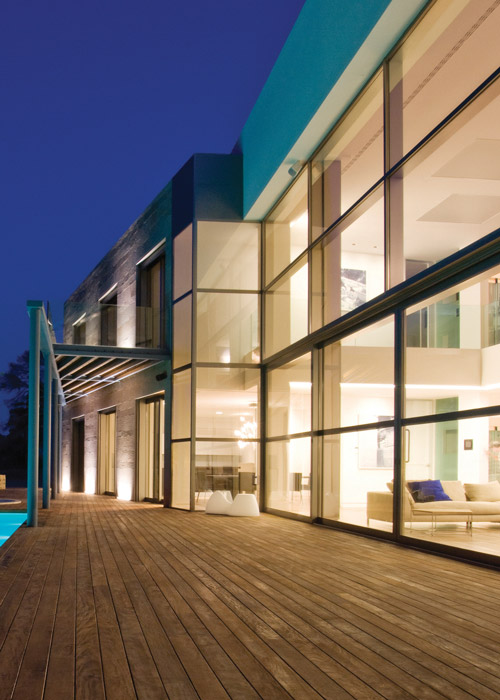 Modern home exterior.